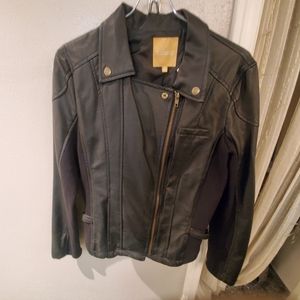 Vegan leather moto jacket